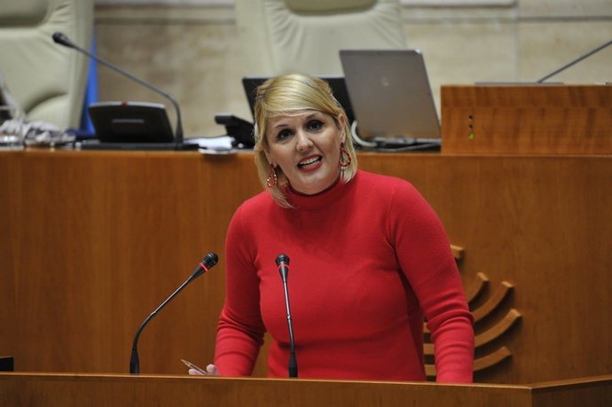 La consejera de Hacienda, Elena Manzano, en el pleno de la Asamblea para informar sobre el CPFyF del 11 de diciembre
