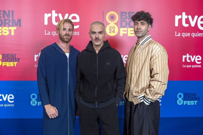 Miss Caffeina en la rueda de prensa de presentación del Benidorm Fest 2024