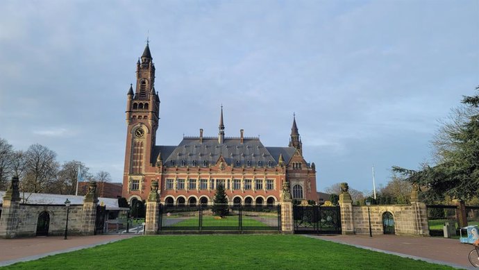 THE HAGUE, Dec. 30, 2023  -- This photo taken on Dec. 30, 2023 shows the Peace Palace, the seat of the International Court of Justice (ICJ), in The Hague, the Netherlands. TO GO WITH "South Africa files against Israel at UN court for 'genocidal acts' in G