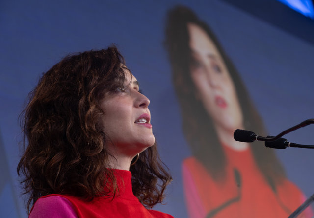 La presidenta de la Comunidad de Madrid, Isabel Díaz Ayuso, interviene durante la segunda y última jornada de la XIV edición de Spain Investors Day, en el Hotel Mandarin Oriental Ritz