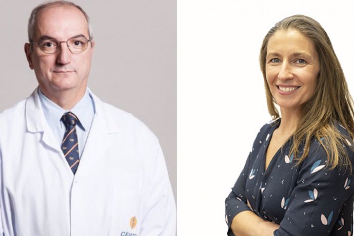 El doctor Tomás Fernández Jaén y Silvia Mansilla