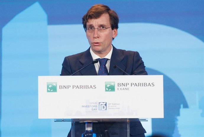 Archivo - El alcalde de Madrid, José Luis Martínez Almeida, interviene durante la inauguración de la XIII Edición del Foro Spain Investors Day 