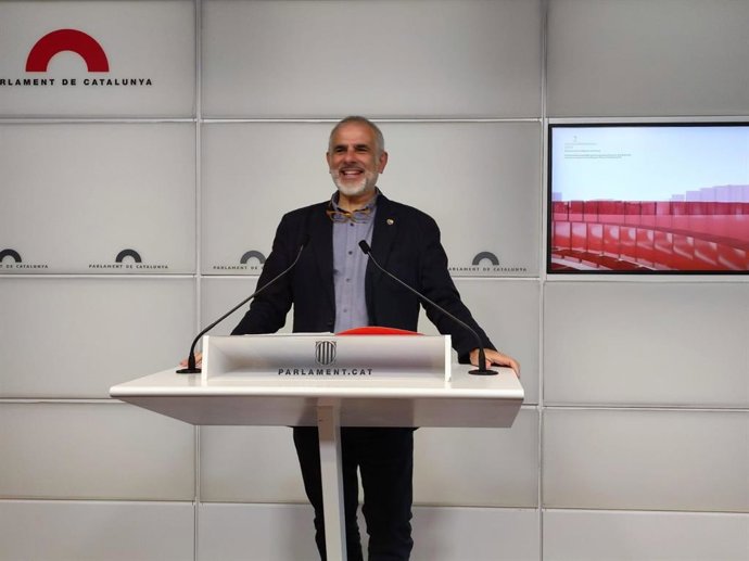 El líder de Cs en Catalunya, Carlos Carrizosa, en rueda de prensa