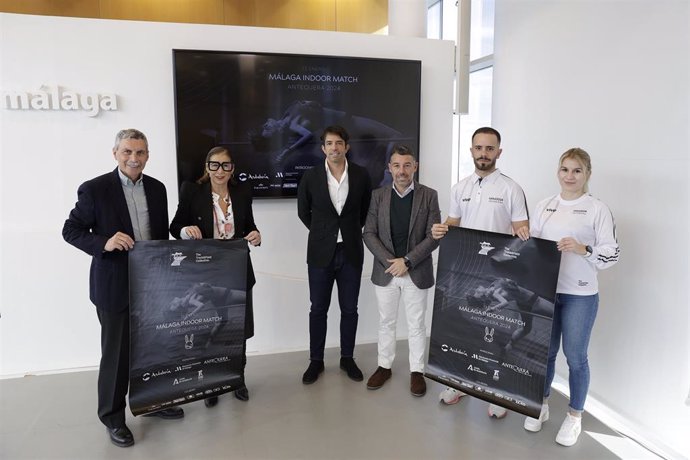 Presentación de la segunda edición de Málaga Indoor Match, un campeonato de atletismo profesional que se disputa este próximo sábado en Antequera