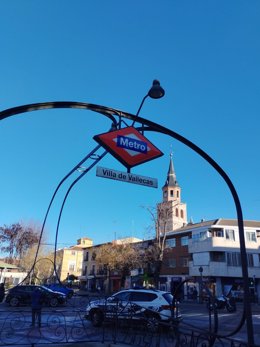 Imagen de la parada de Metro de Villa de Vallecas