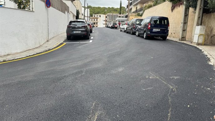 Una de las calles reasfaltada del barrio de Sant Agustí de Palma.