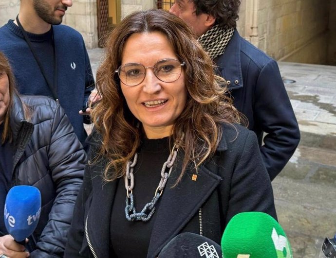 La consellera de la Presidencia, Laura Vilagrà, en declaraciones a periodistas