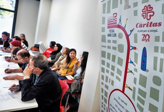 Archivo - Critas Barcelona ha favorecido la inserción al mercado laboral de unas 7.000 personas en los últimos 10 años a través del servicio de acompañamiento