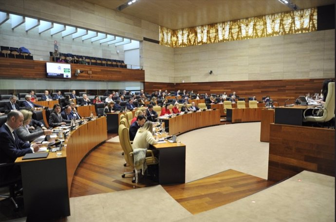 Pleno en la Asamblea de Extremadura de este jueves