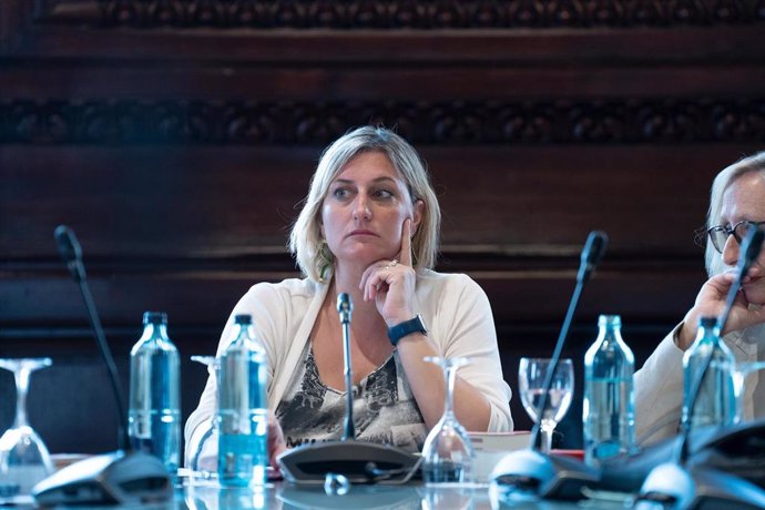 Archivo - La vicepresidenta primera del Parlament, Alba Vergés, durante una reunión de la Junta de Portavoces 