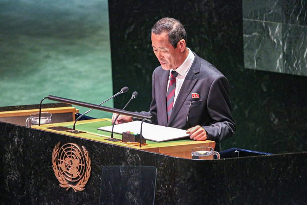 Archivo - El representante de Corea del Norte ante Naciones Unidas, Kim Song