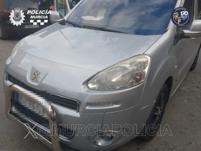 Vehículo interceptado por la Policía Local de Murcia