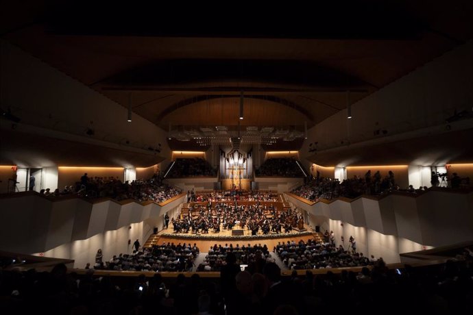 Archivo - Un concierto durante el acto de reapertura del Palau de la Música (ARCHIVO)