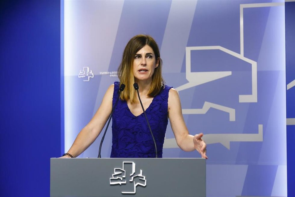 Archivo - La portavoz parlamentaria de Elkarrekin Podemos-IU, Miren Gorrotxategi, en el Parlamento Vasco