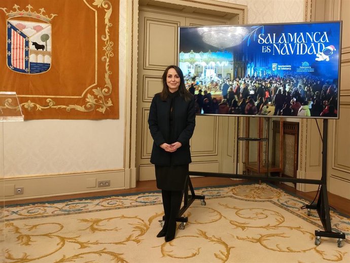 La concejal de Festejos y Tradiciones, Carmen Seguín, en el Ayuntamiento de Salamanca