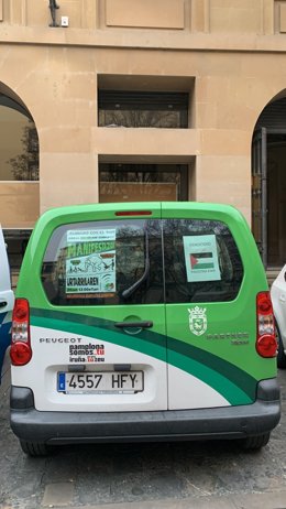 UPN de Pamplona exige a EH Bildu "la inmediata retirada de carteles con mensajes políticos en furgonetas municipales"