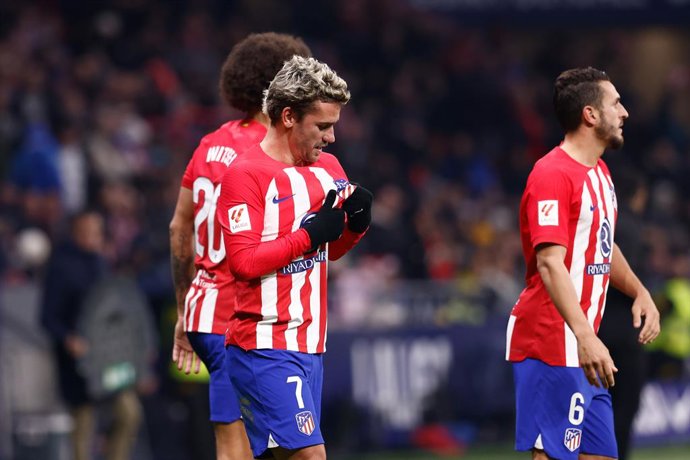 Antoine Griezmann of Atletico de Madrid celebrates a goal during the Spanish League, LaLiga EA Sports, football match played between Atletico de Madrid and Getafe CF at Civitas Metropolitano stadium on December 19, 2023, in Madrid, Spain.