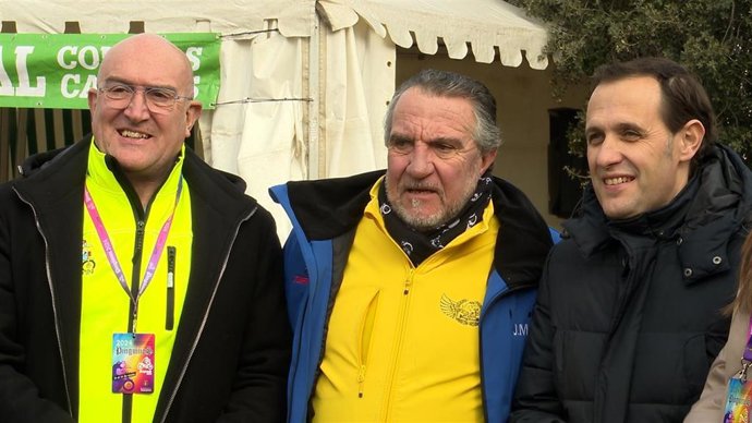 De izquierda a derecha: el alcalde de Valladolid, Óscar Puente; el portavoz de la organización de Pingüinos, José Manuel Navas; y el presidente de la Diputación de Valladolid, Conrado Íscar.