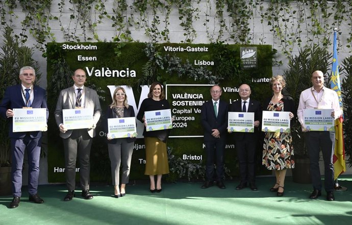 Ceremonia Mission Cities celebrada en Valncia en el marco de la Capitalidad Verde Europea que ostenta esta ciudad en 2024.
