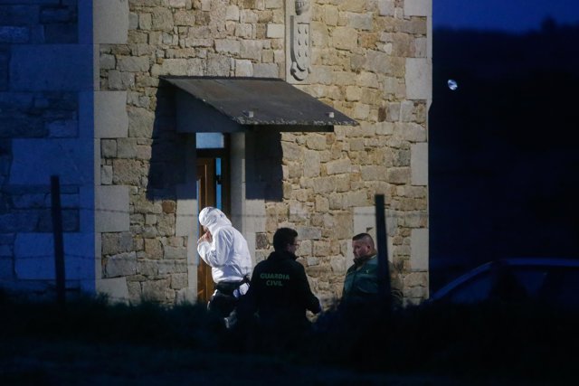 Casa de Guntín (Lugo) donde se cometió el crimen de un hijo que supuestamente asesinó a su padre de un tiro con un escopeta de caza