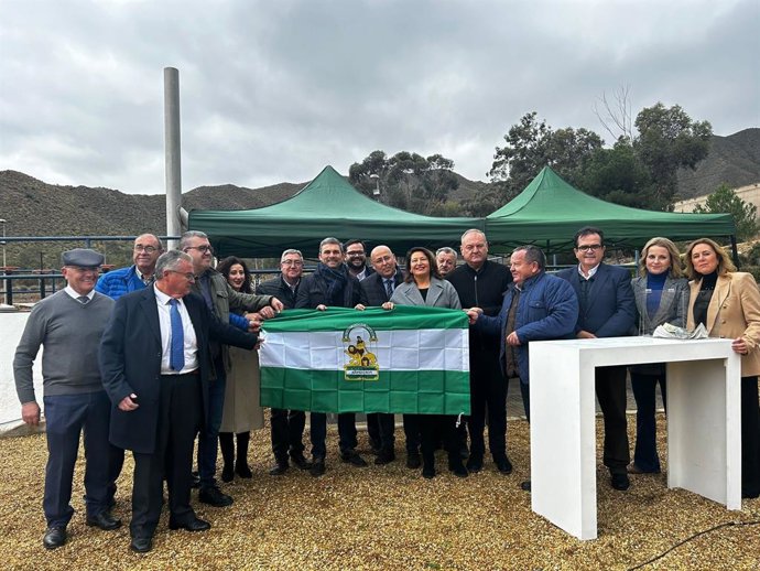 Crespo asiste al acto de colocación de la primera piedra de la ETAP de Cuevas del Almanzora (Almería)