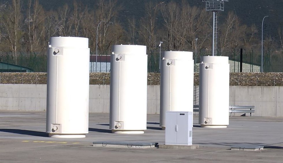 Archivo - Contenedores de combustible gastado de la central nuclear Santa María de Garoña que Enresa comenzará a cargar en enero de 2024.