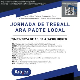 Ara Pacte Local e independienes celebrarán una jornada de trabajo el 20 de enero con el objetivo de consolidar un espacio con vista a las municipales de 2027.