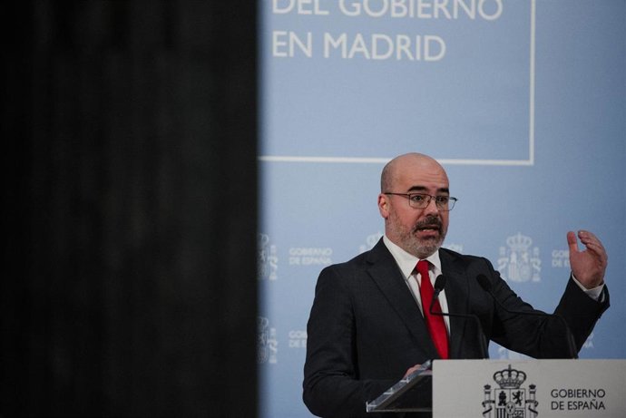 El delegado del Gobierno en la Comunidad de Madrid, Francisco Martin, comparece tras la reunión de coordinación sobre los dispositivos de seguridad para los eventos y celebraciones de Navidad, en la Delegación del Gobierno, a 21 de diciembre de 2023, en