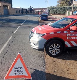 Imagen de un control de la Policía Foral.