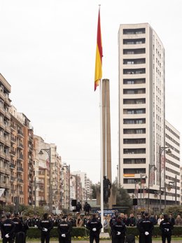 Archivo - El izado de la bandera ha sido el acto central del evento 