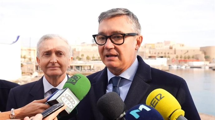 El portavoz del Grupo Vox en el Parlamento andaluz, Manuel Gavira, este sábado en Melilla
