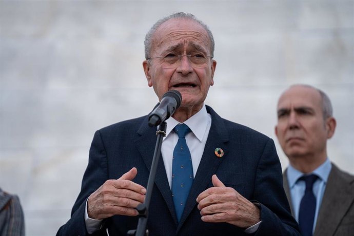 El alcalde de Málaga, Francisco de la Torre, durante su intervención en el acto.