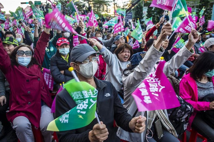 Imagen de la campaña electoral en Taiwán 