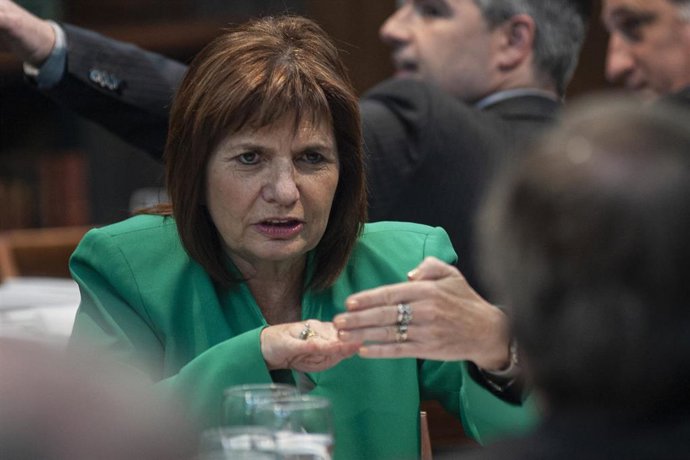 Archivo - Ministra de Seguridad de Argentina, Patricia Bullrich.