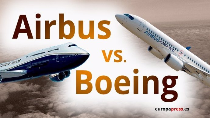 Archivo - Airbus vs. Boeing.