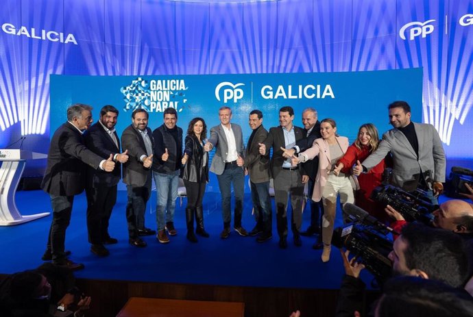 El presidente del PP en C-LM, Paco Núñez, en el acto del PP de Galicia 'Construir España desde las Comunidades Autónomas', celebrado este domingo en A Coruña.