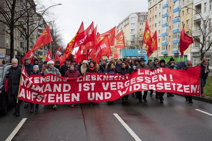 Manifestación en Berlín en recuerdo de Rosa Luxemburgo y Karl Liebknecht