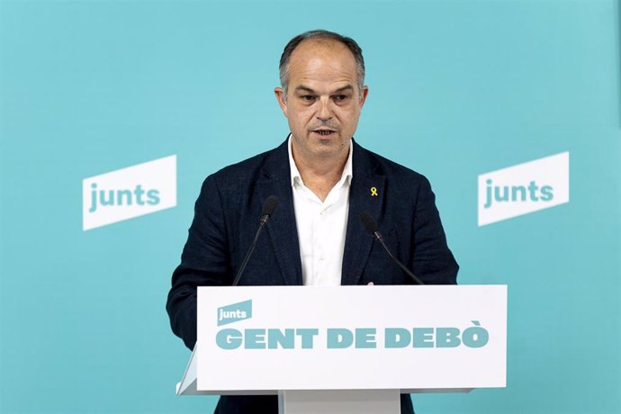 Archivo - El secretario general de Junts, Jordi Turull, interviene durante una rueda de prensa en la sede del partido, a 29 de mayo de 2023, en Barcelona, Catalunya (España).