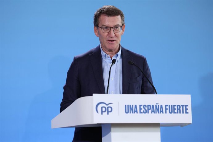 Archivo - El presidente del Partido Popular, Alberto Núñez Feijóo, interviene durante las jornadas del Comité de Dirección del PP, en el Hotel Cigarral El Bosque, a 13 de enero de 2024, en Toledo, Castilla La-Mancha (España). Esta intervención se encuad