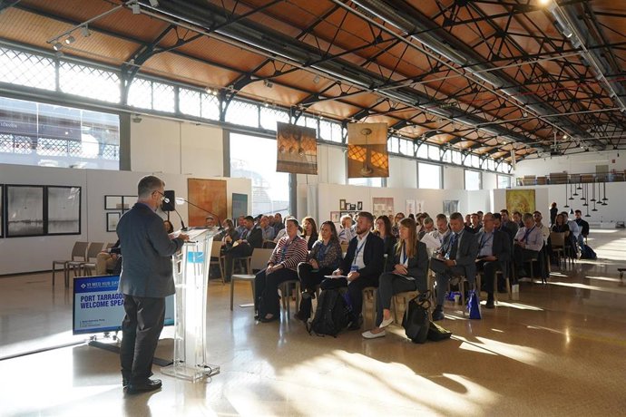 Archivo - El presidente del Port de Tarragona, Saül Garreta, durante una jornada organizada por el enclave.