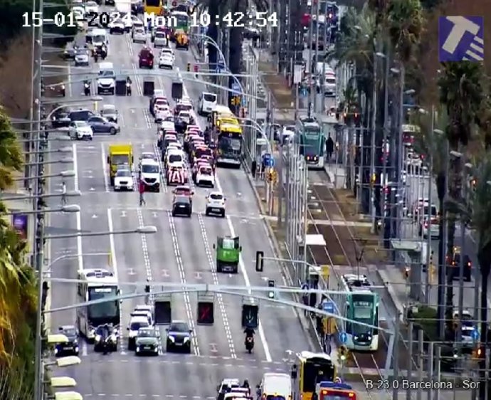 Normalizada la B-23 tras restablecer la circulación en la Diagonal de Barcelona por una protesta