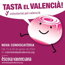 Cartel de Escola Valenciana de Tasta el valenci!