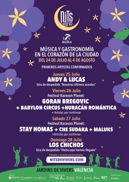 La 4 edición del ciclo Nits de Vivers se consolida como propuesta cultural del verano en la ciudad de Valncia