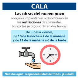 Cartel con la información sobre las restricciones.