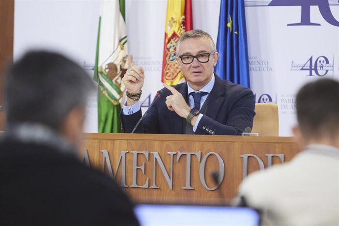 Archivo - El portavoz del Grupo Parlamentario Vox en Andalucía, Manuel Gavira, en una imagen de archivo. 