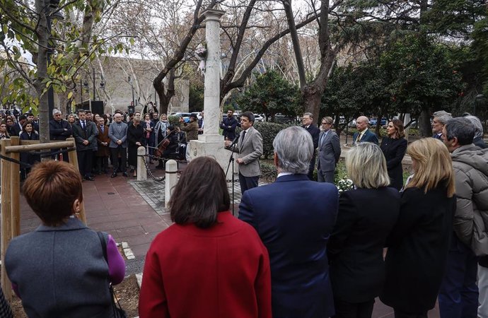 El president de la Generalitat, Carlos Mazón, en el acto en memoria del profesor Manuel Broseta organizado con motivo del XXXII aniversario de su asesinato