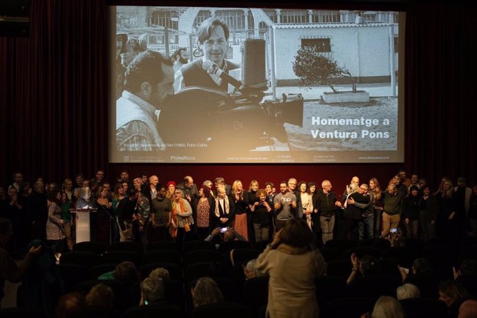 Imatge de l'acte d'homenatge al cineasta català Ventura Pons