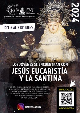 Cartel de la Jornada Eucarística Mariana Juvenil.