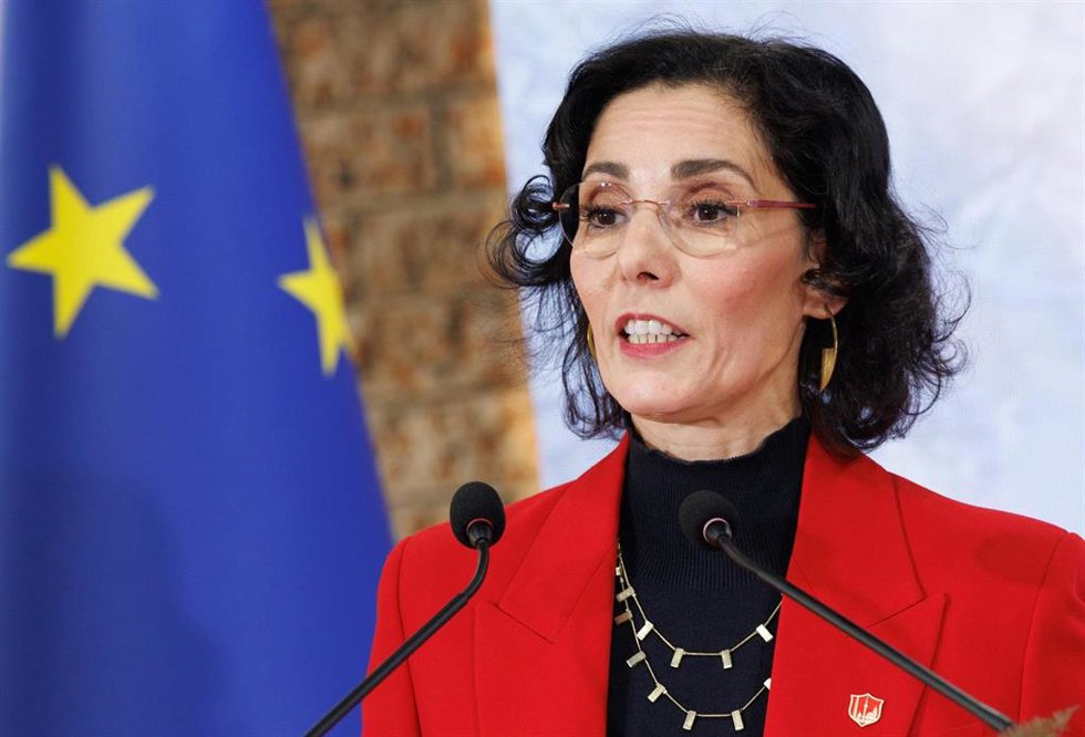 La ministra de Exteriores de Bélgica, Hadja Lahbib (archivo)
