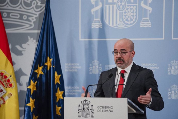 El delegado del Gobierno en la Comunidad de Madrid, Francisco Martin, comparece tras la reunión de coordinación sobre los dispositivos de seguridad para los eventos y celebraciones de Navidad, en la Delegación del Gobierno, a 21 de diciembre de 2023, en